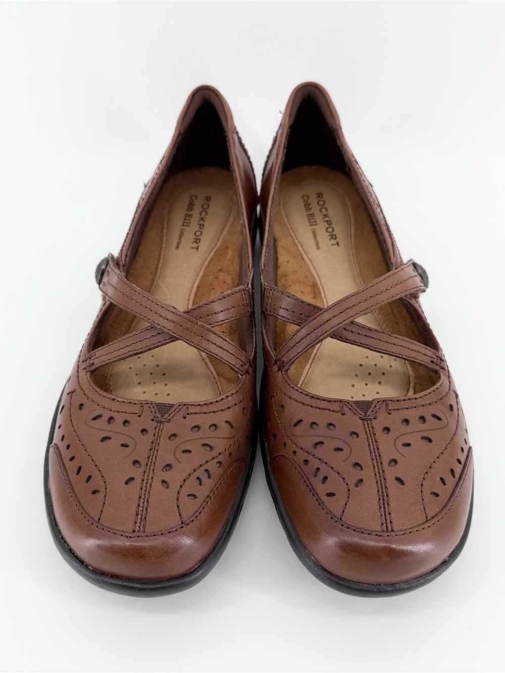 Cobb Hill Pearl-CH Mary Jane Brown Leather Shoes Women's Size 11 N Narrow NEW